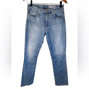 AG Adriano Goldschmied Mari Slim Straight Jeans Light Wash High Rise 26